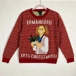 Ermahgerd Alex Stevens Ugly Christmas Sweater Size Medium‎